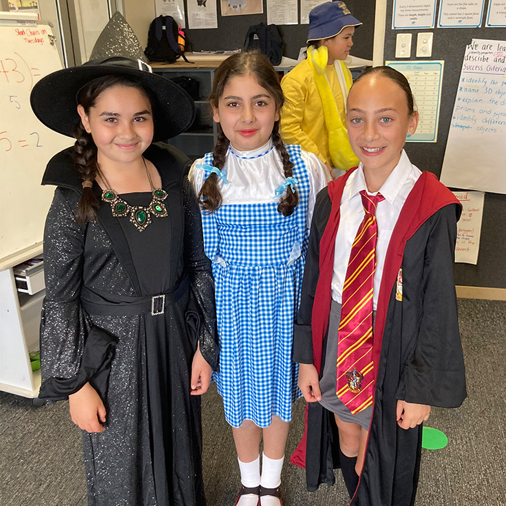 Students from Our Lady of Mount Carmel Primary School Wentworthville dressed up for the book fair