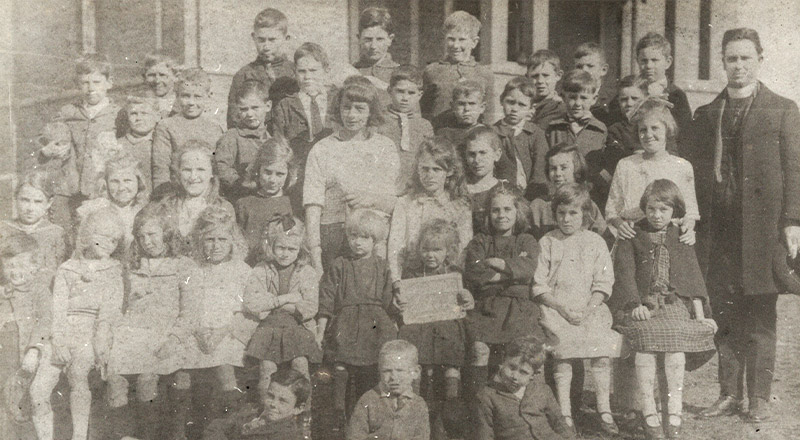 One of the first classes in 1920 at Our Lady of Mount Carmel Primary School Wentworthville