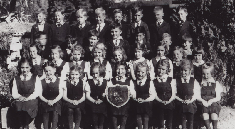 The 1947 first class at Our Lady of Mount Carmel Primary School Wentworthville