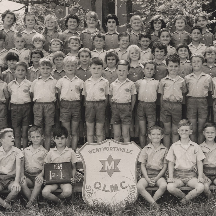 A class from 1969 at Our Lady of Mount Carmel Primary School Wentworthville